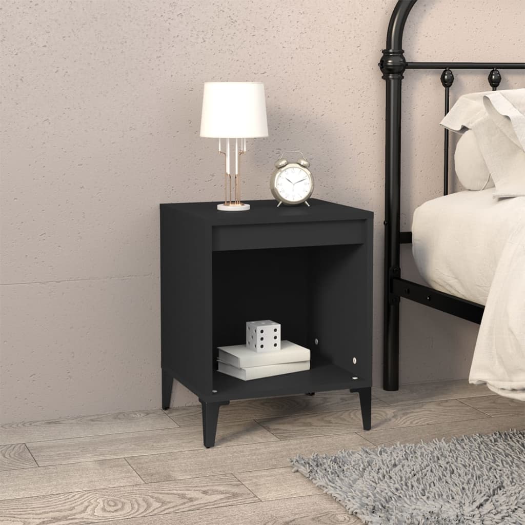 Tables de chevet 2 pcs Noir 40x35x50 cm - XIOS