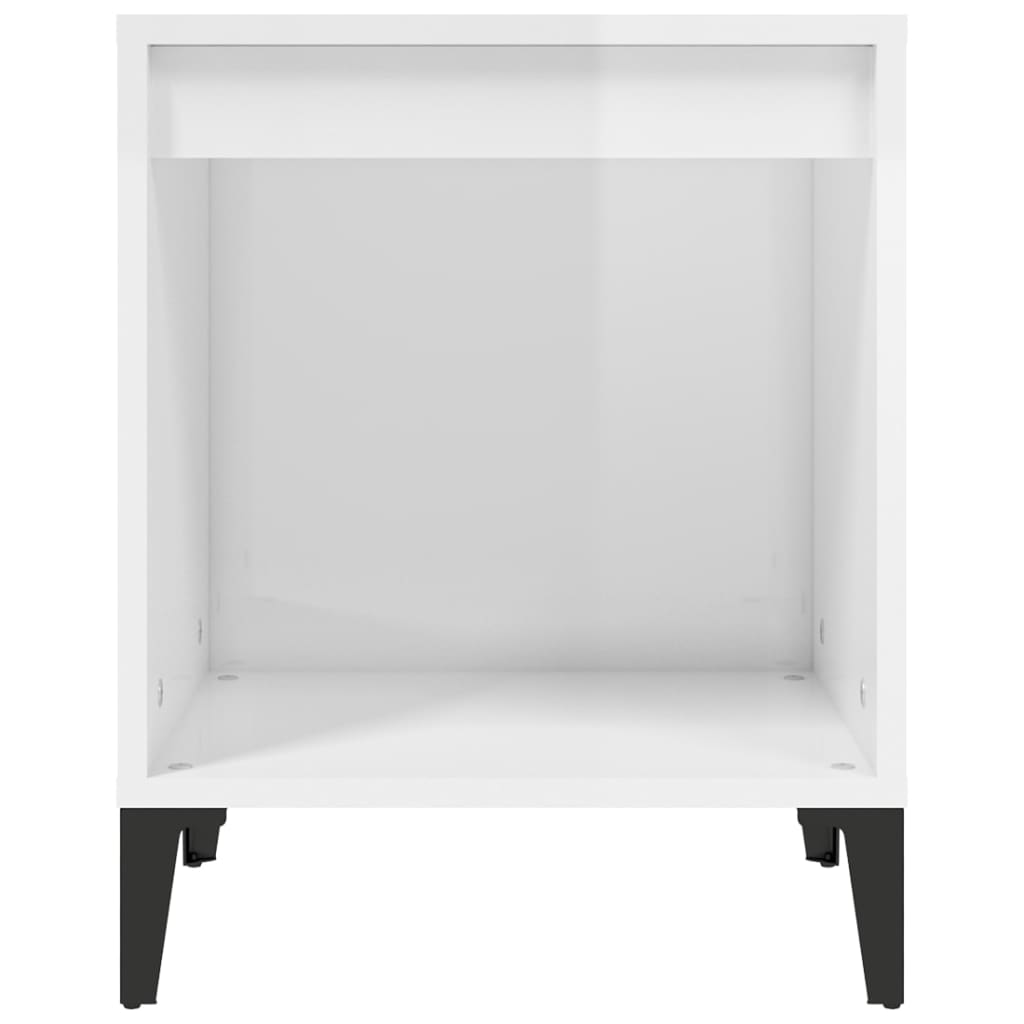 Tables de chevet 2 pcs Blanc brillant 40x35x50 cm - XIOS