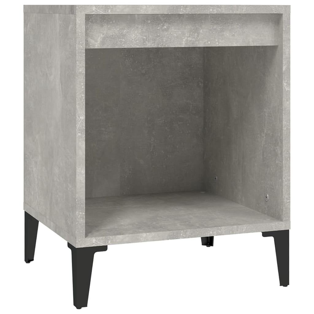 Tables de chevet 2 pcs Gris béton 40x35x50 cm - XIOS