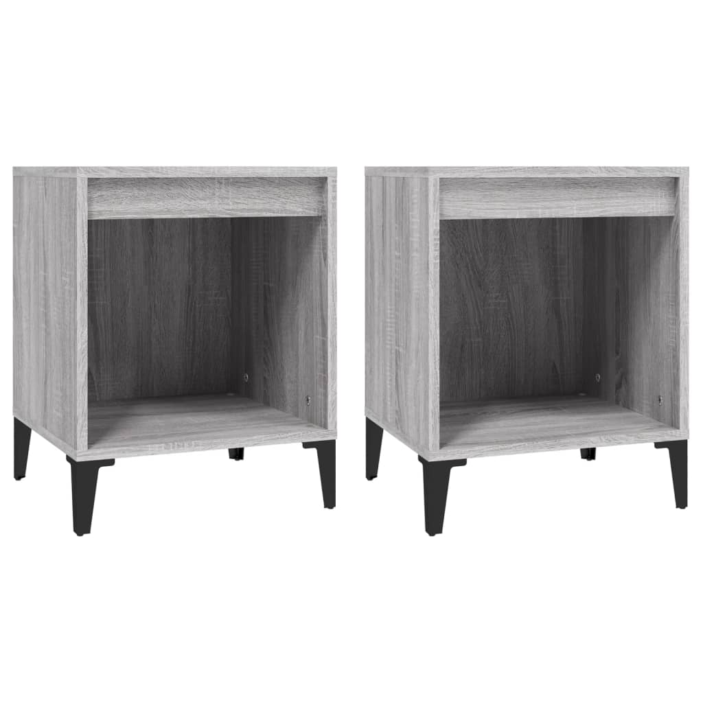 Tables de chevet 2 pcs Sonoma gris 40x35x50 cm - XIOS