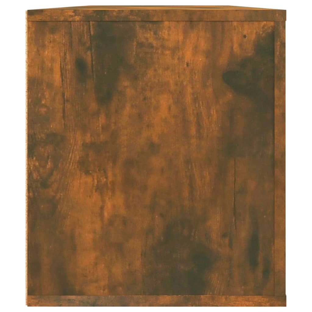 Meuble TV Chêne fumé 100x35x40 cm Bois d'ingénierie - XIOS