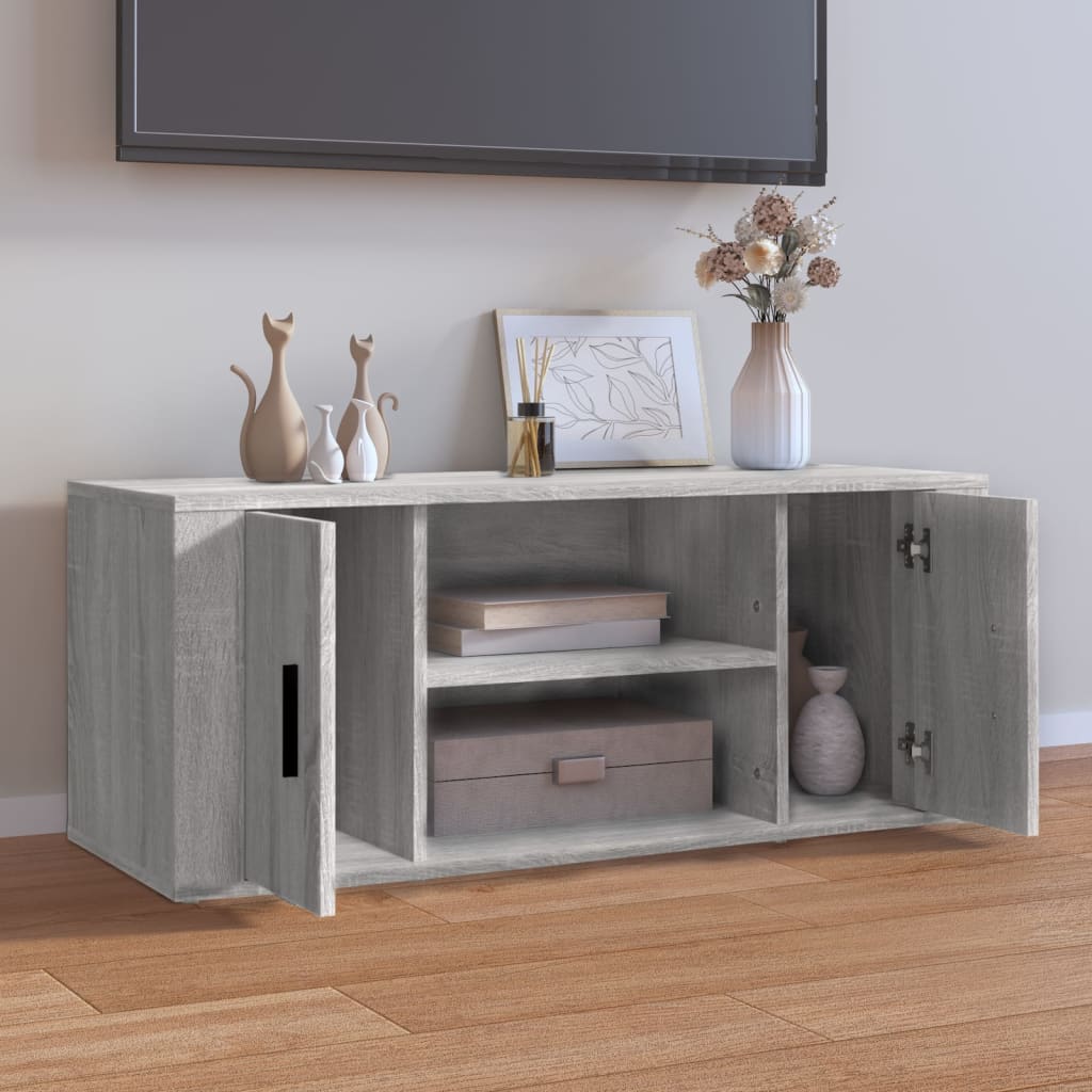 Meuble TV Sonoma gris 100x35x40 cm Bois d'ingénierie - XIOS