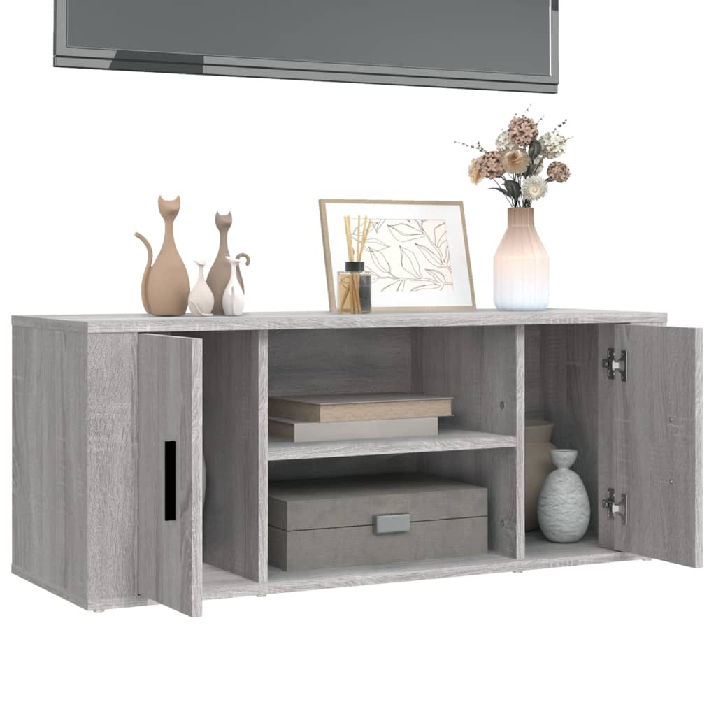 Meuble TV Sonoma gris 100x35x40 cm Bois d'ingénierie - XIOS