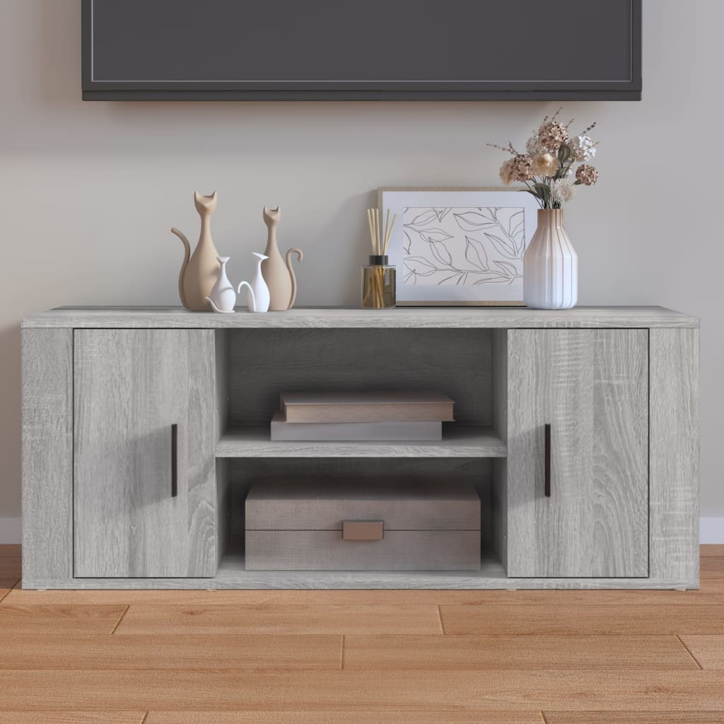 Meuble TV Sonoma gris 100x35x40 cm Bois d'ingénierie - XIOS