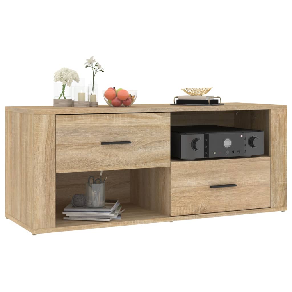 Meuble TV Chêne sonoma 100x35x40 cm Bois d'ingénierie - XIOS