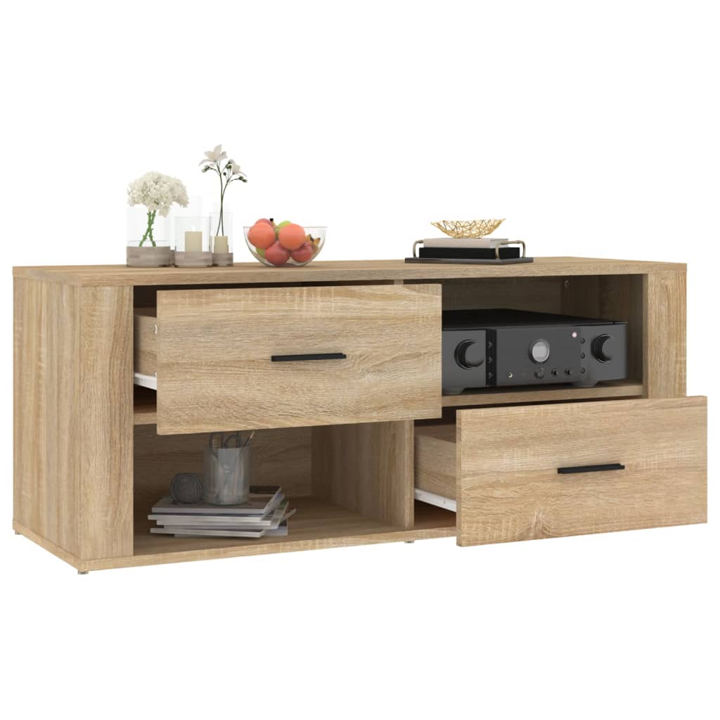 Meuble TV Chêne sonoma 100x35x40 cm Bois d'ingénierie - XIOS