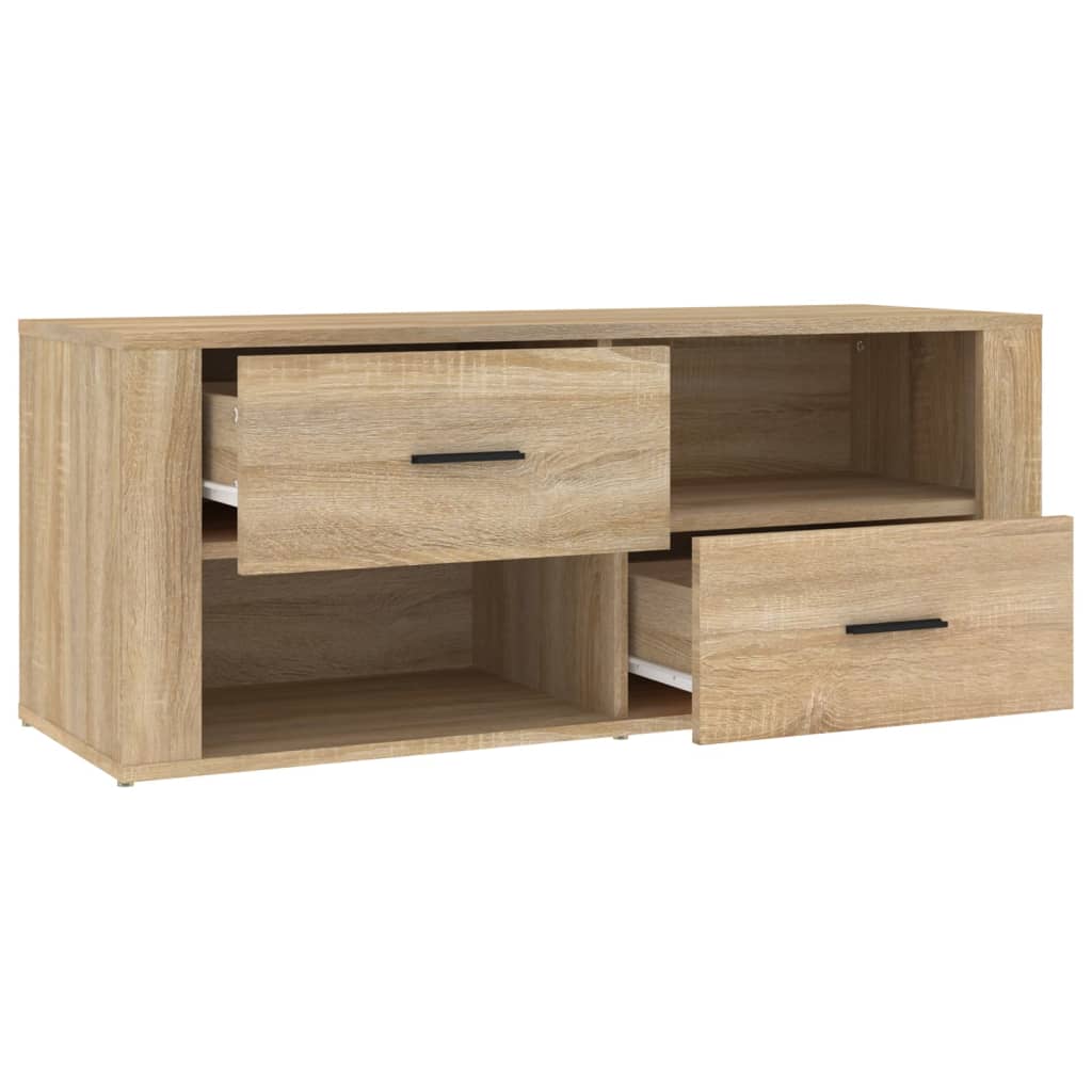 Meuble TV Chêne sonoma 100x35x40 cm Bois d'ingénierie - XIOS