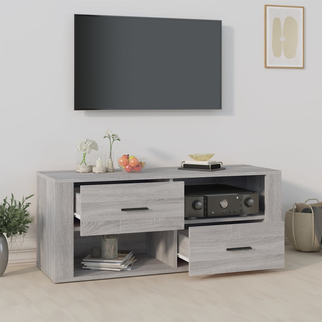 Meuble TV Sonoma gris 100x35x40 cm Bois d'ingénierie - XIOS