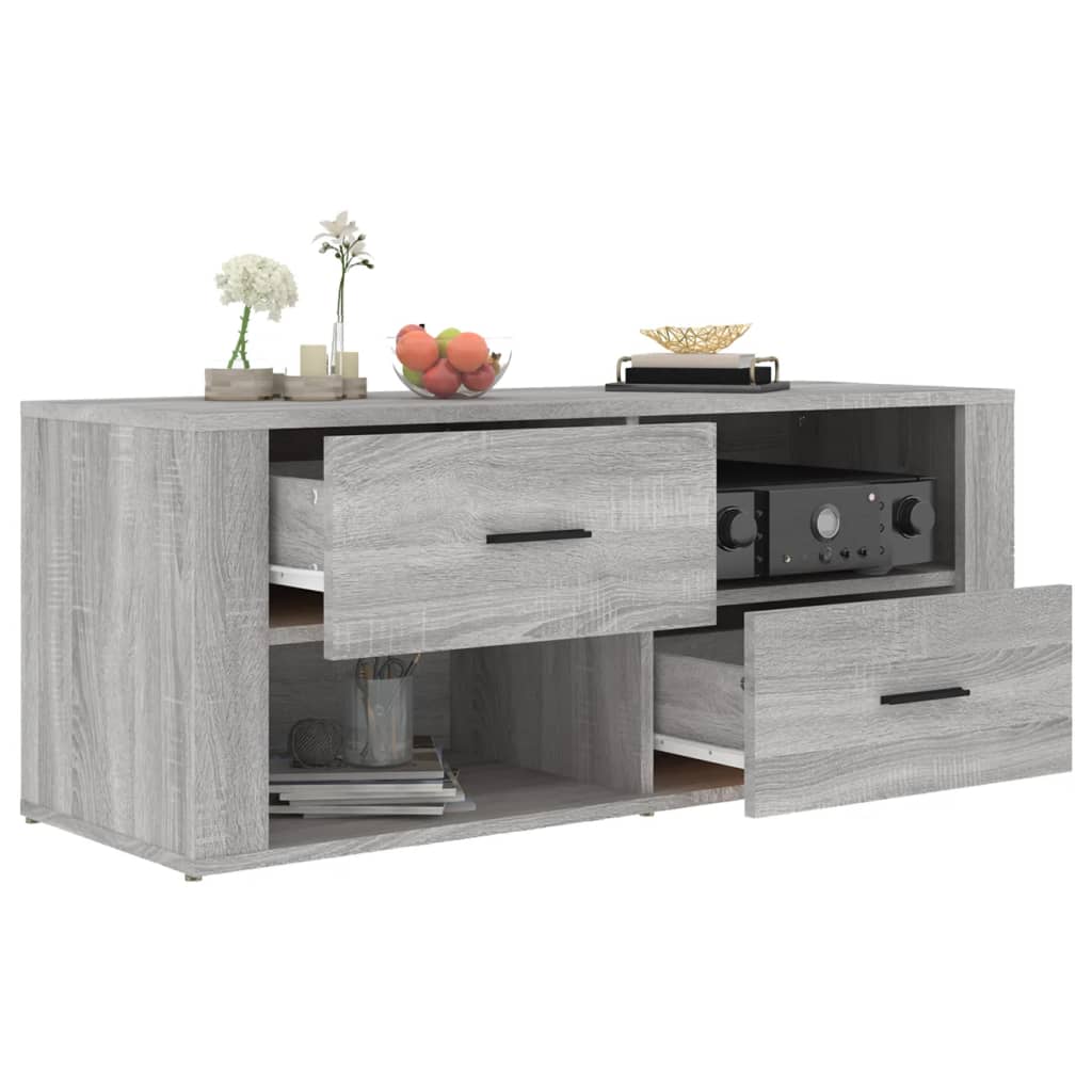 Meuble TV Sonoma gris 100x35x40 cm Bois d'ingénierie - XIOS
