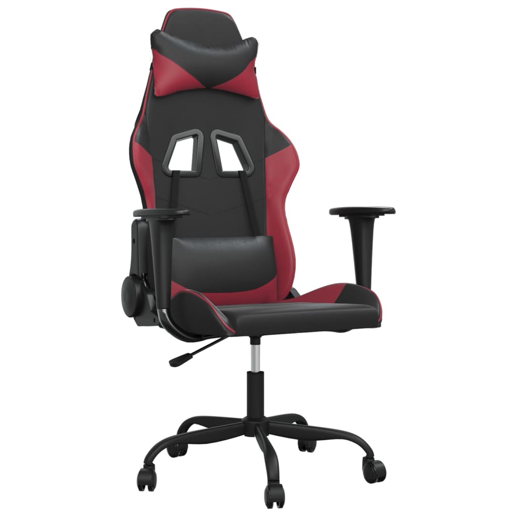 Chaise de jeu Noir et rouge bordeaux Similicuir - XIOS