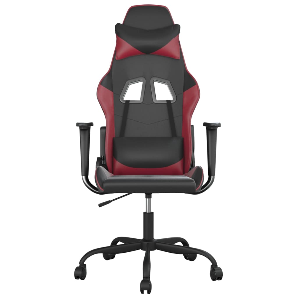 Chaise de jeu Noir et rouge bordeaux Similicuir - XIOS