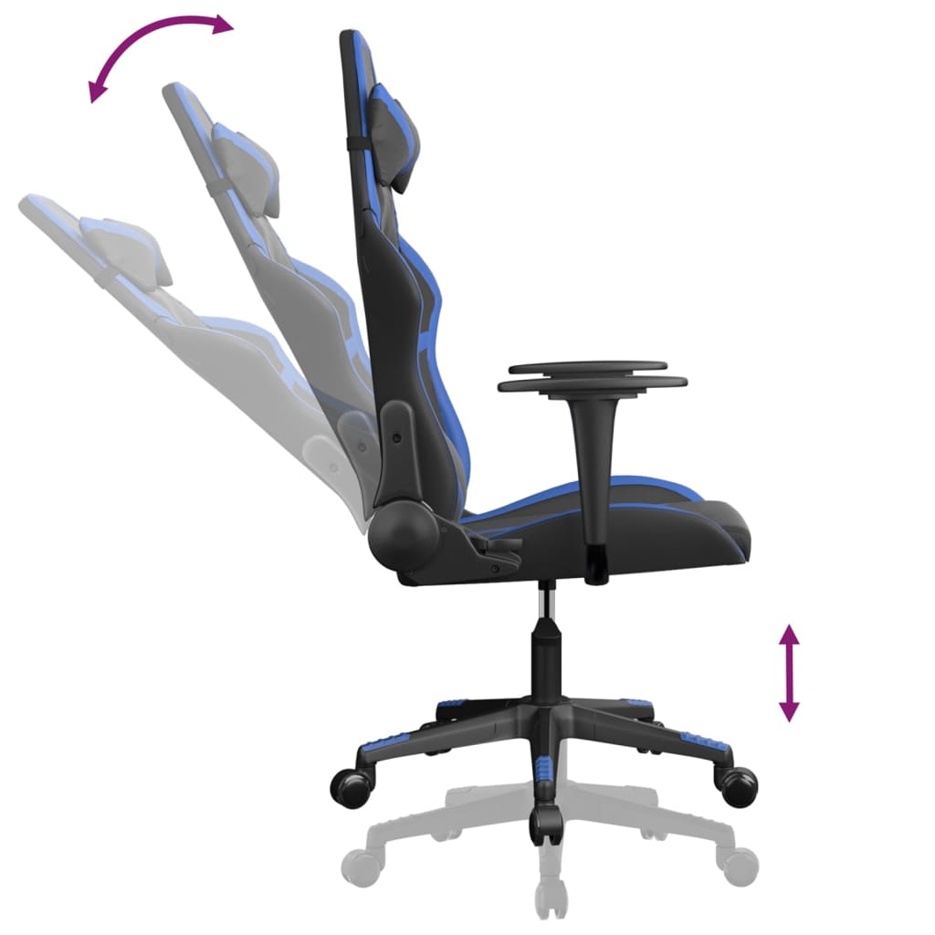 Chaise de jeu Noir et bleu Similicuir - XIOS