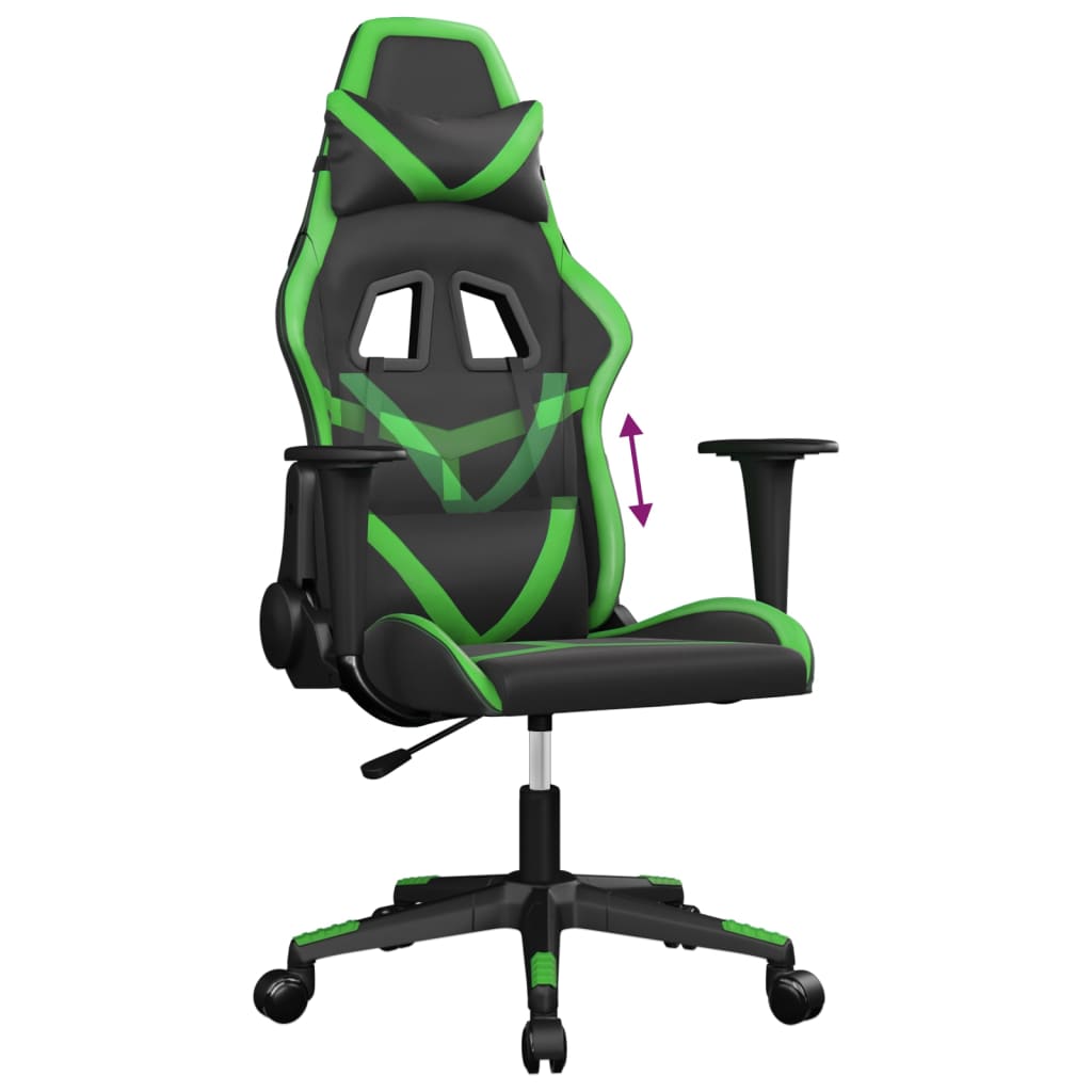 Chaise de jeu Noir et vert Similicuir - XIOS