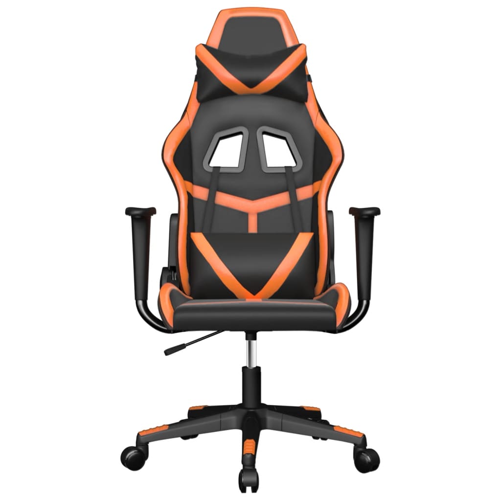 Chaise de jeu Noir et orange Similicuir - XIOS