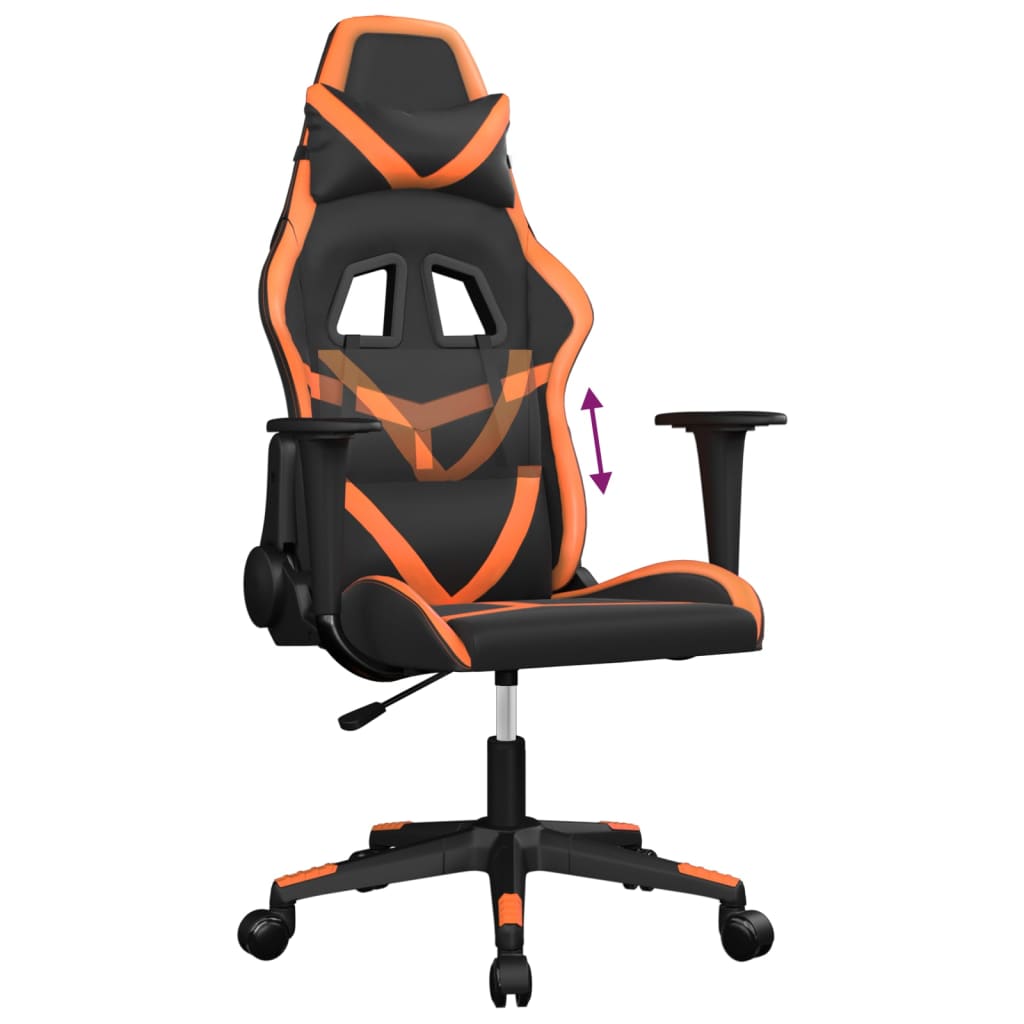 Chaise de jeu Noir et orange Similicuir - XIOS