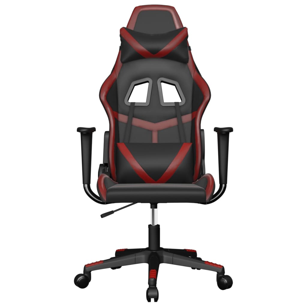 Chaise de jeu Noir et rouge bordeaux Similicuir - XIOS