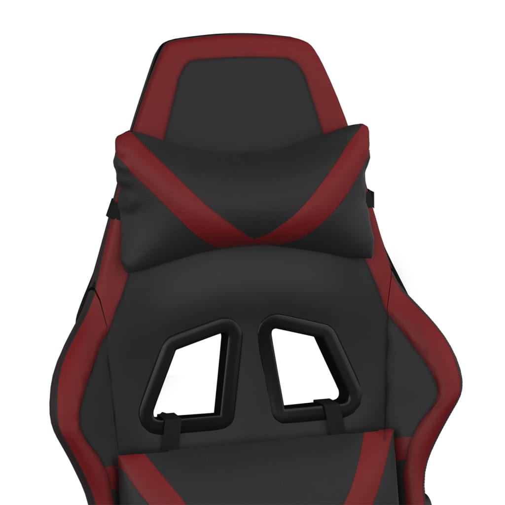 Chaise de jeu Noir et rouge bordeaux Similicuir - XIOS