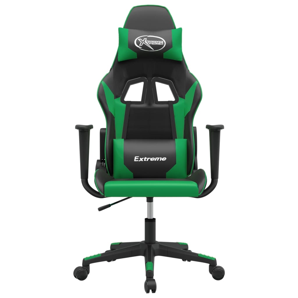 Chaise de jeu Noir et vert Similicuir - XIOS