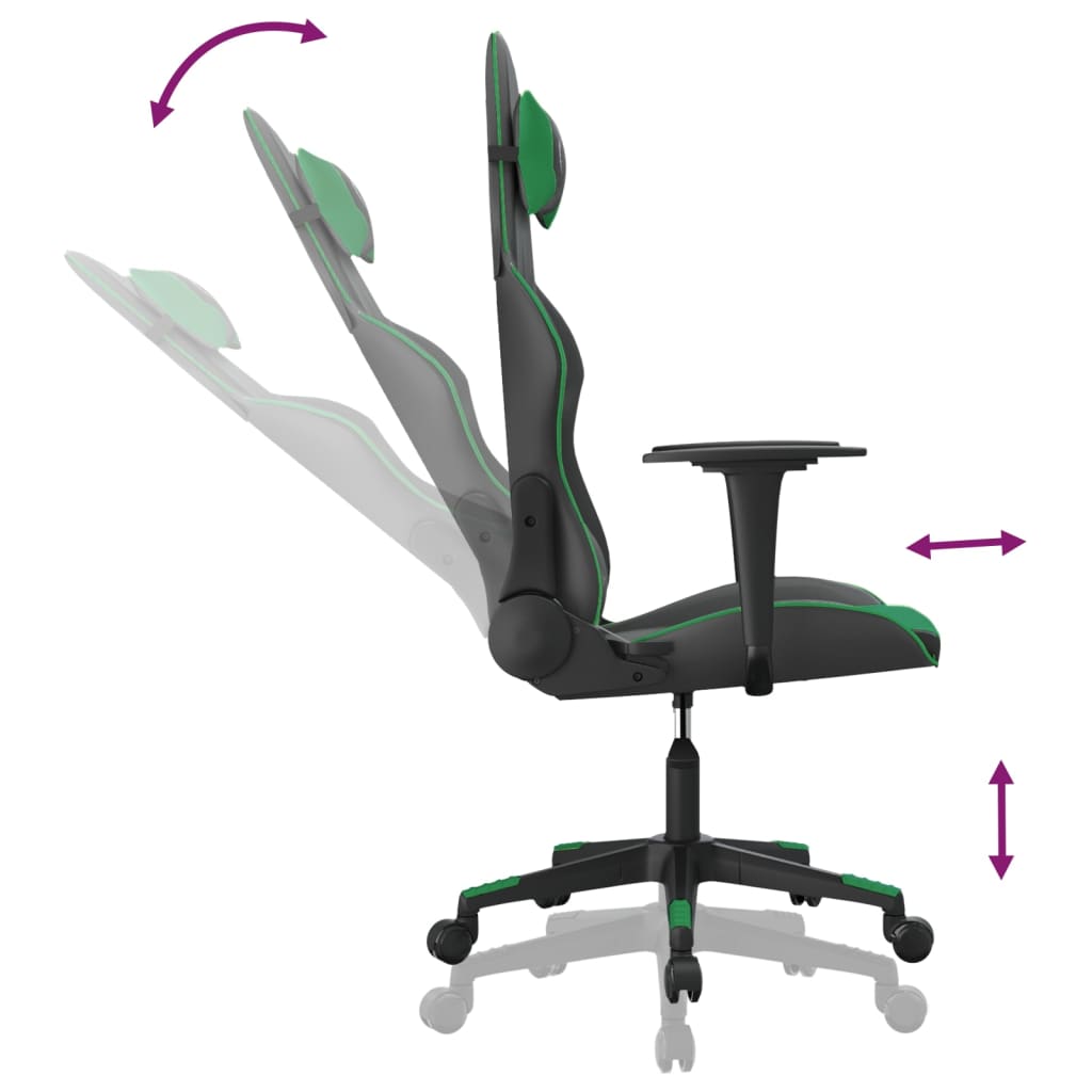 Chaise de jeu Noir et vert Similicuir - XIOS