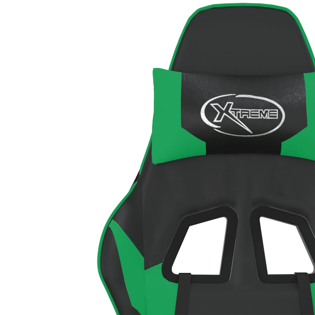 Chaise de jeu Noir et vert Similicuir - XIOS