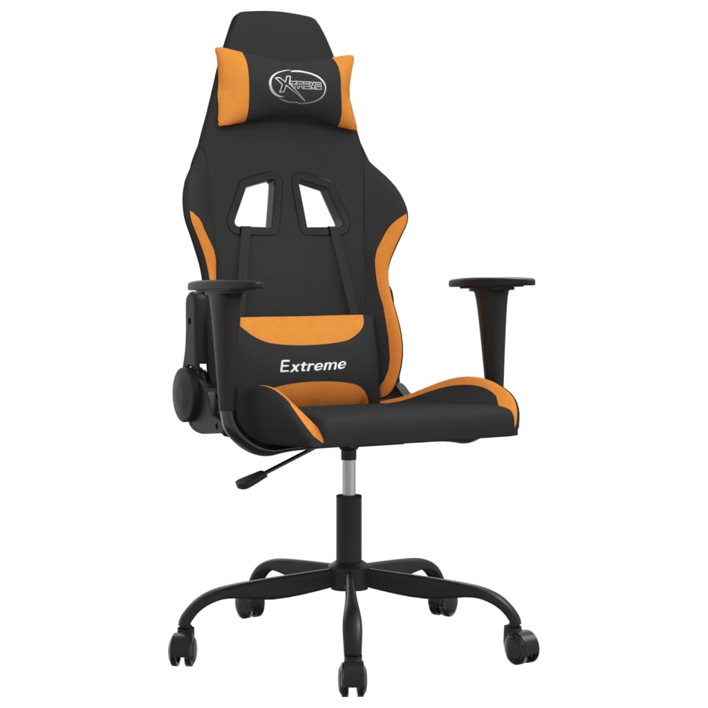 Chaise de jeu Noir et orange Tissu - XIOS