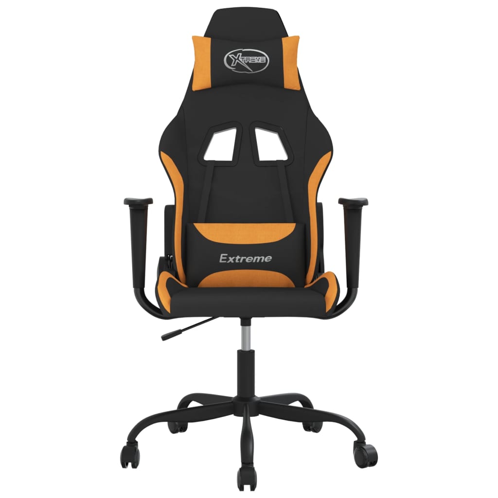 Chaise de jeu Noir et orange Tissu - XIOS