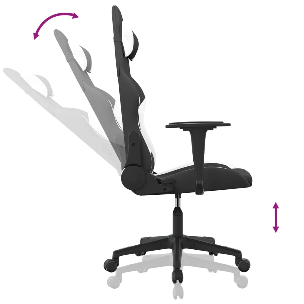 Chaise de jeu Noir et blanc Tissu - XIOS