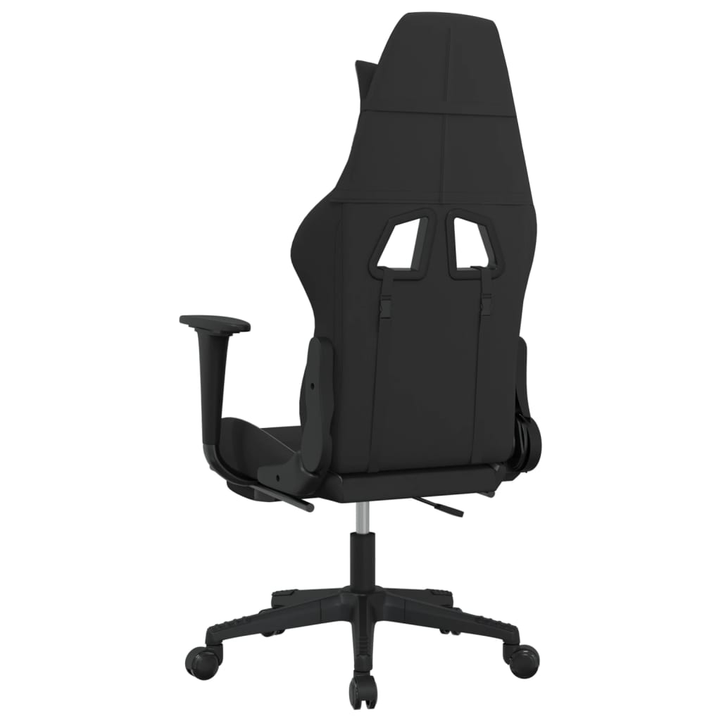 Chaise de jeu avec repose-pied Noir et gris clair Tissu - XIOS