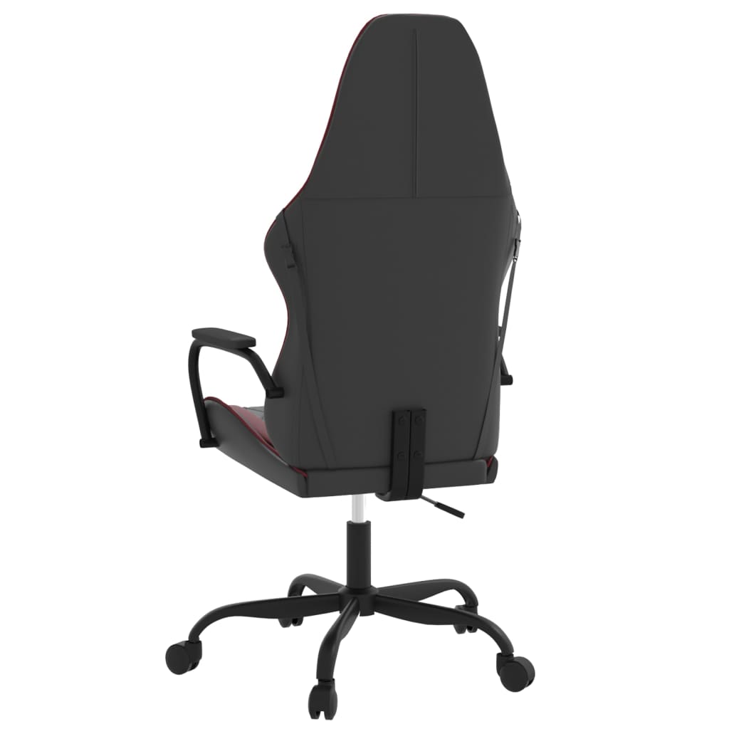 Chaise de jeu Noir et rouge bordeaux Similicuir - XIOS