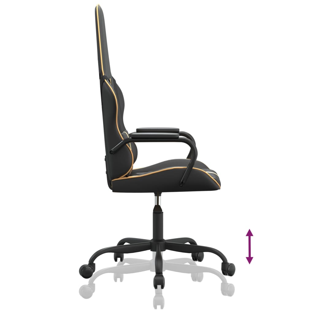 Chaise de jeu Noir et doré Similicuir - XIOS