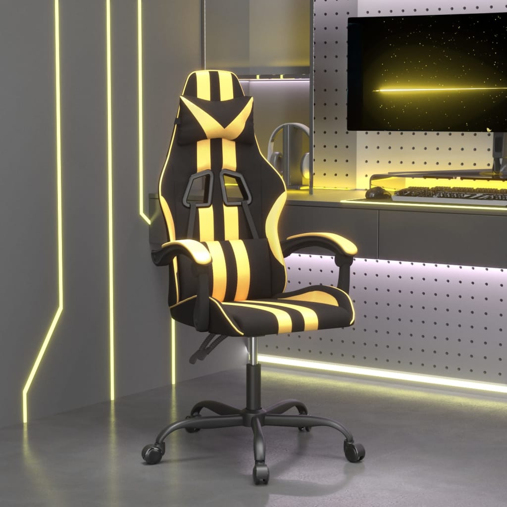Chaise de jeu Noir et doré Similicuir - XIOS