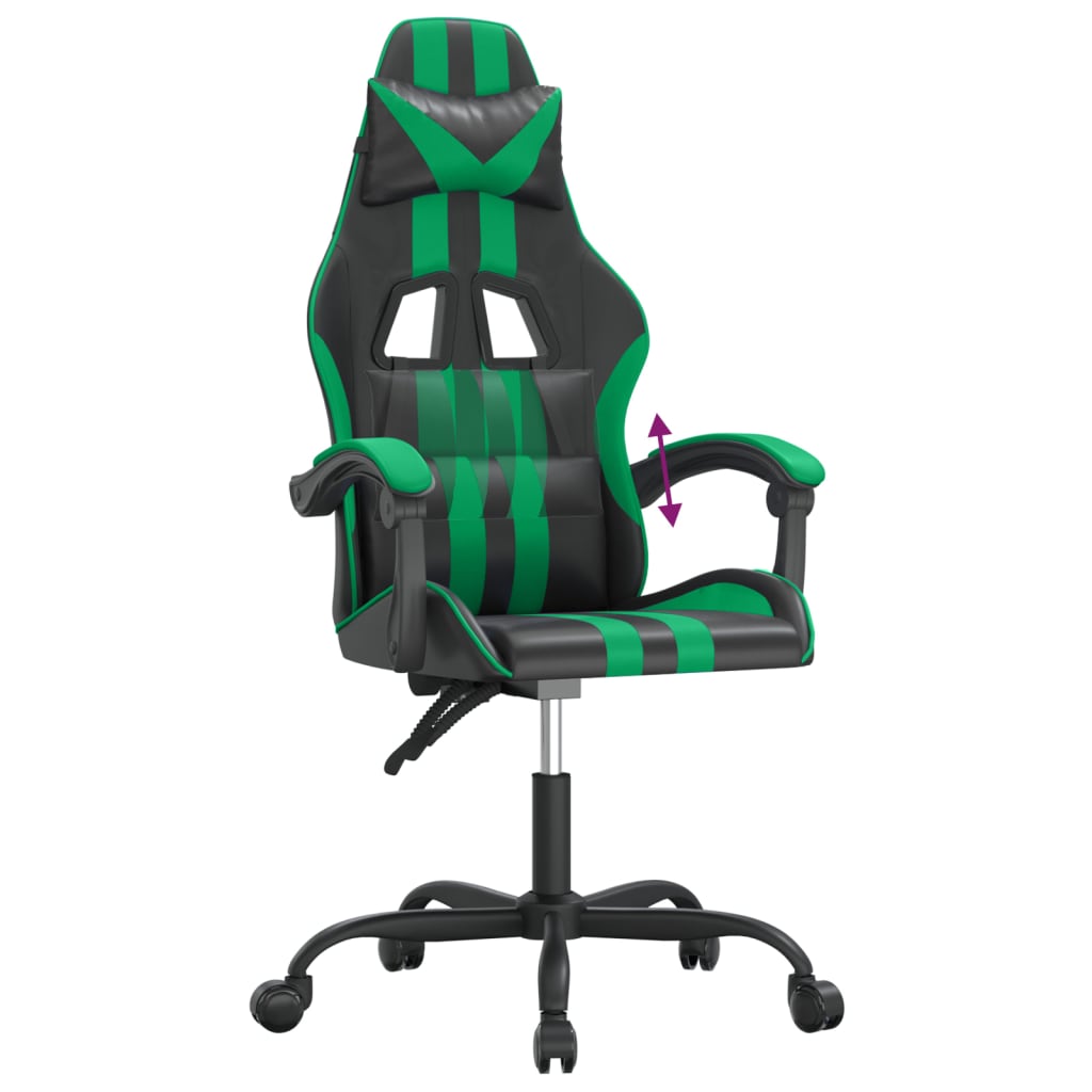 Chaise de jeu Noir et vert Similicuir - XIOS