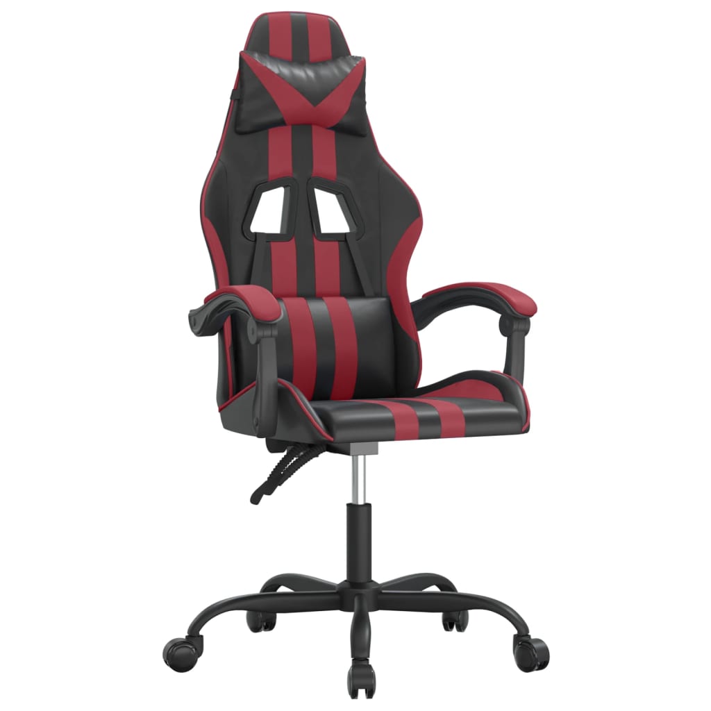 Chaise de jeu Noir et rouge bordeaux Similicuir - XIOS