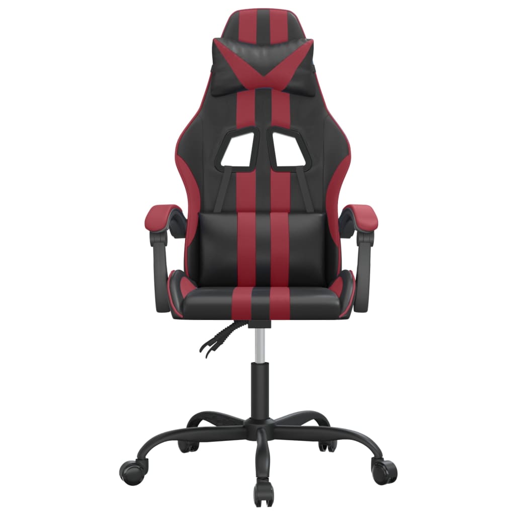 Chaise de jeu Noir et rouge bordeaux Similicuir - XIOS