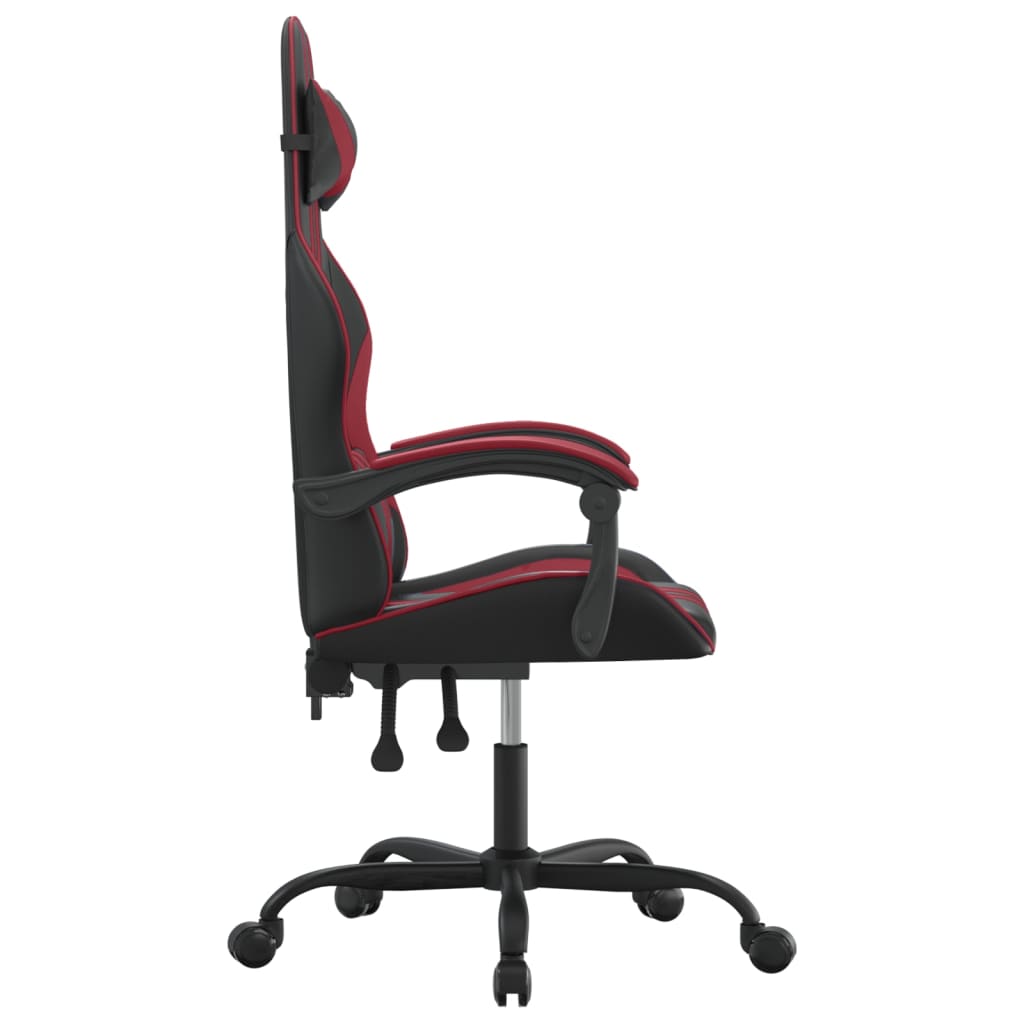 Chaise de jeu Noir et rouge bordeaux Similicuir - XIOS