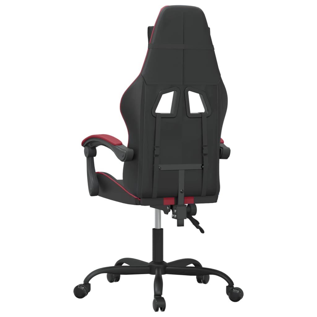 Chaise de jeu Noir et rouge bordeaux Similicuir - XIOS