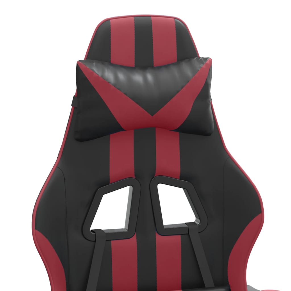 Chaise de jeu Noir et rouge bordeaux Similicuir - XIOS
