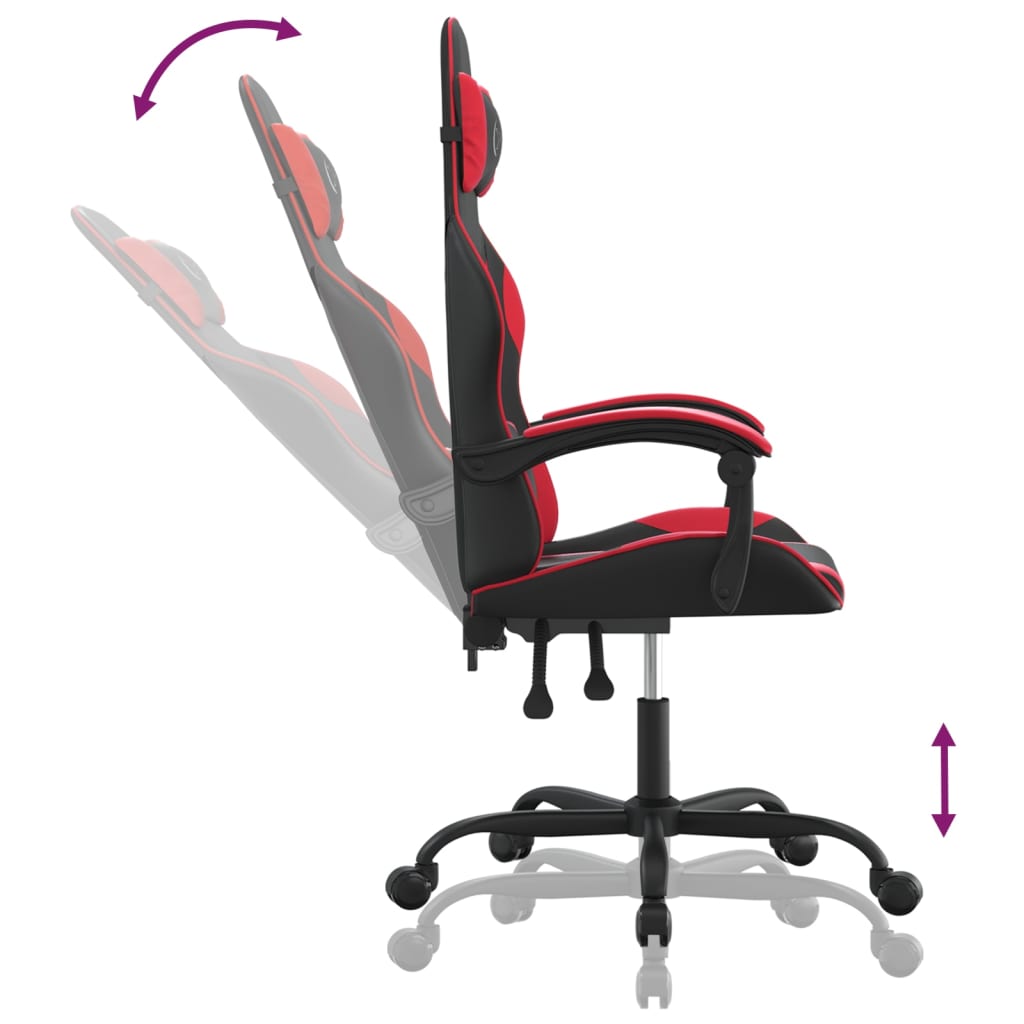 Chaise de jeu Noir et rouge Similicuir - XIOS