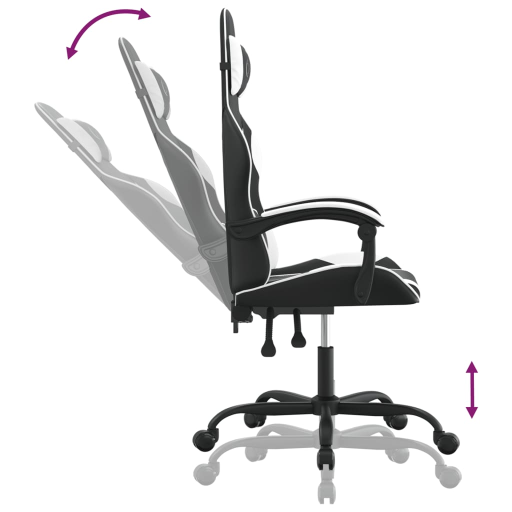 Chaise de jeu Noir et blanc Similicuir - XIOS