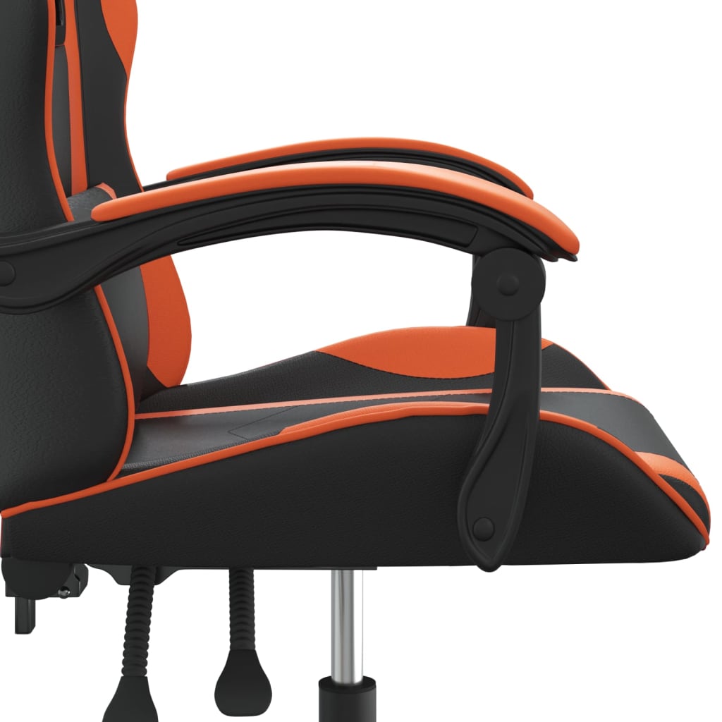 Chaise de jeu Noir et orange Similicuir - XIOS