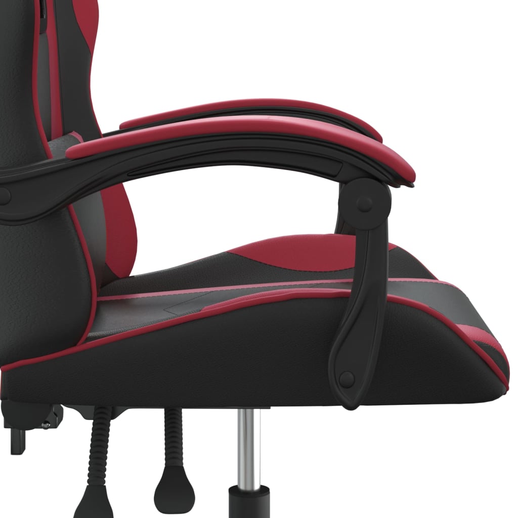 Chaise de jeu Noir et rouge bordeaux Similicuir - XIOS