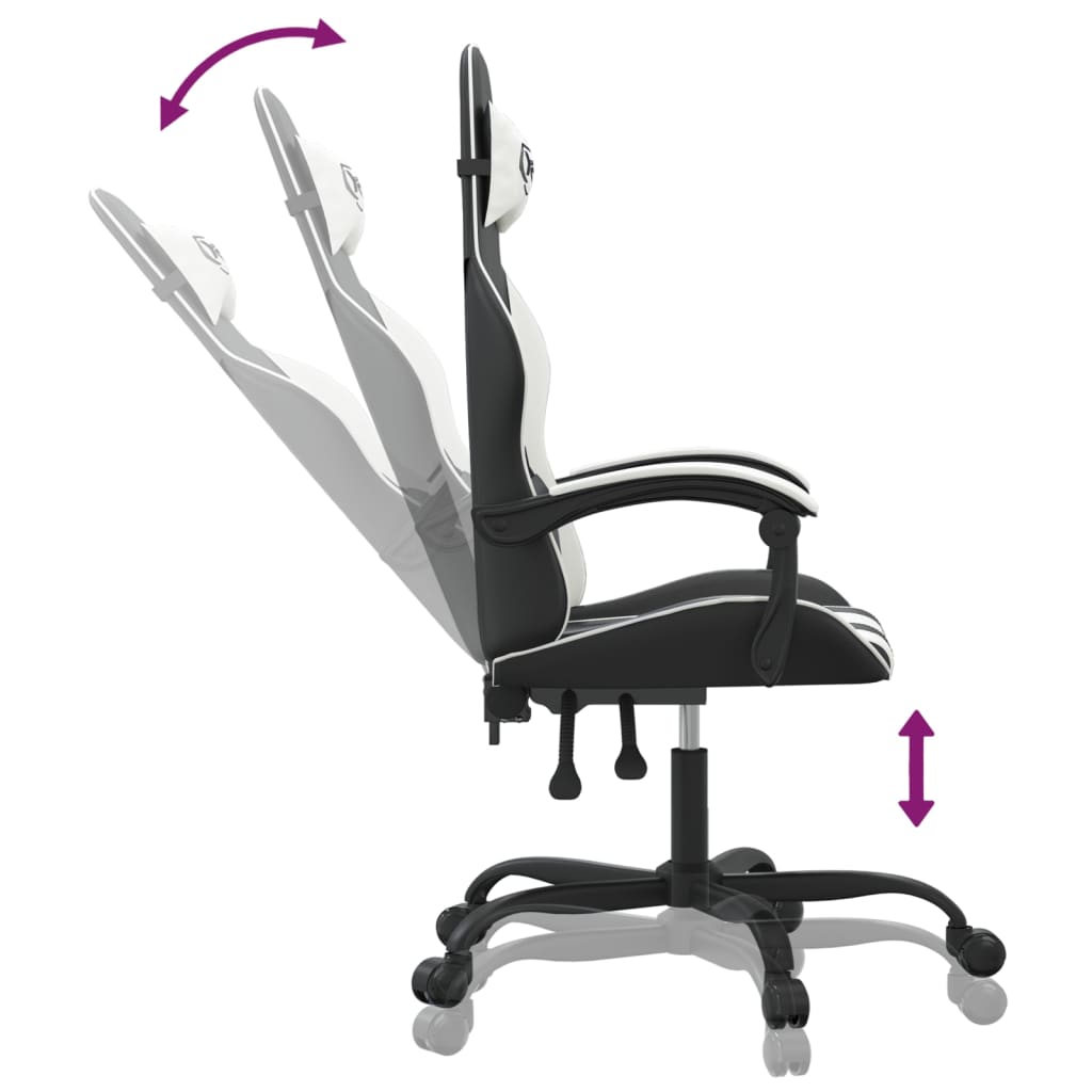 Chaise de jeu Noir et blanc Similicuir - XIOS