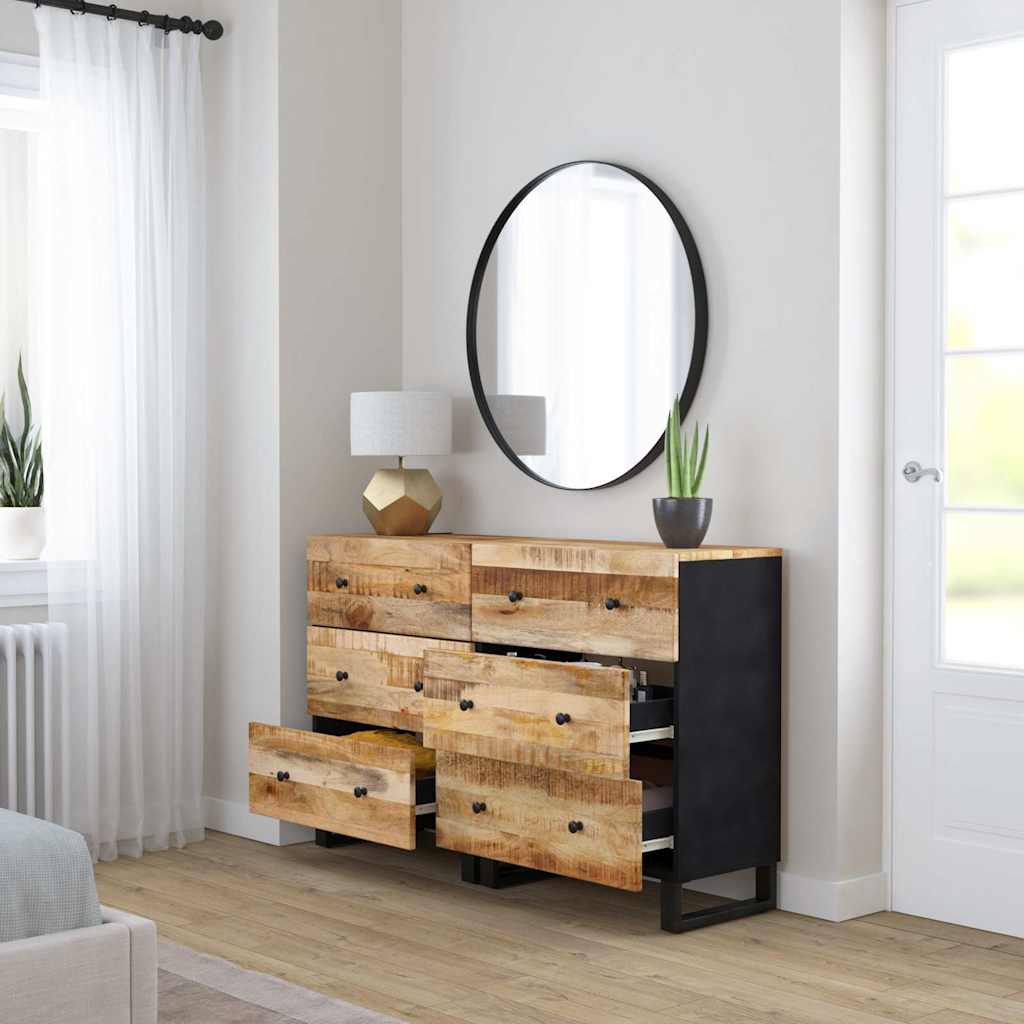 Buffets 2 pcs 60x33x75 cm Bois de manguier brut