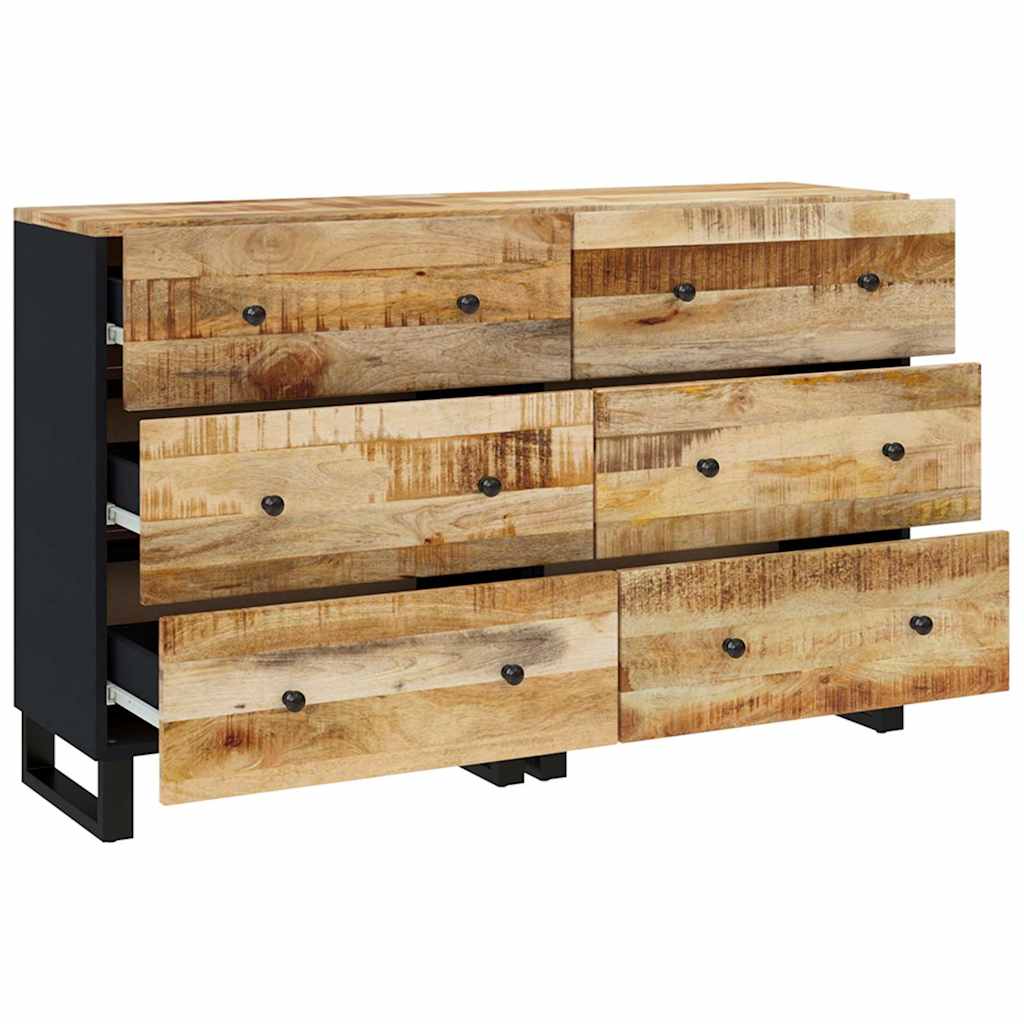 Buffets 2 pcs 60x33x75 cm Bois de manguier brut