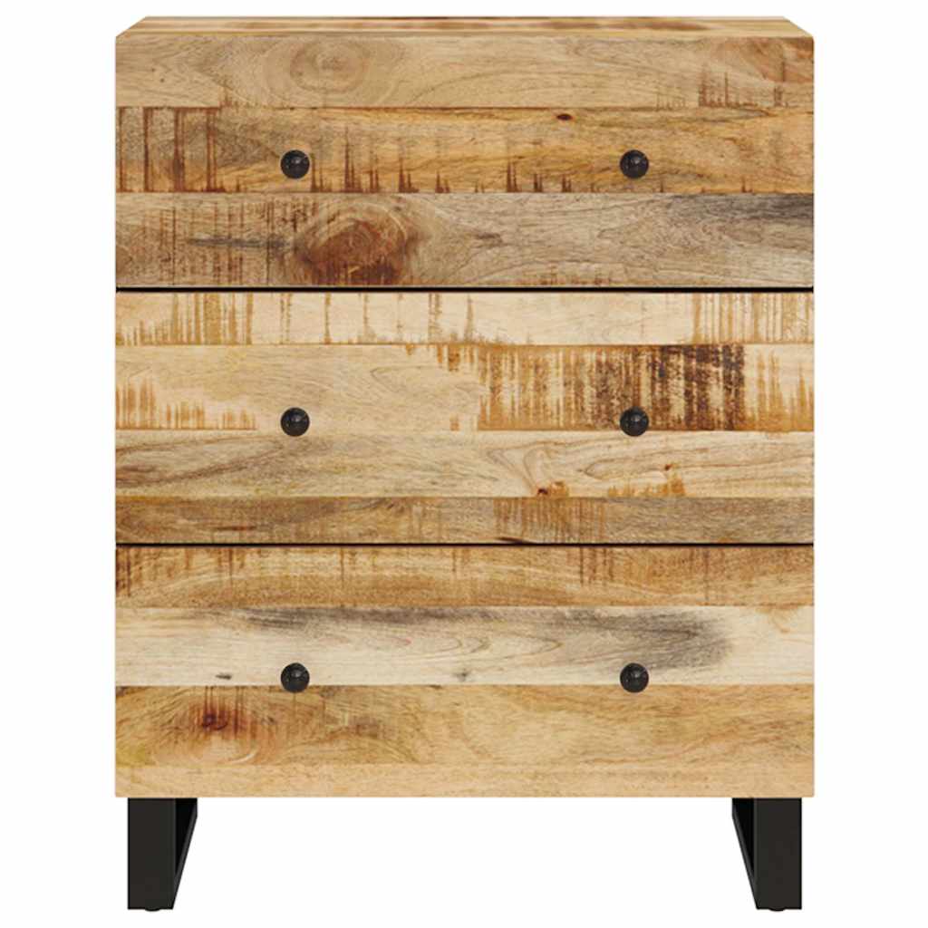 Buffets 2 pcs 60x33x75 cm Bois de manguier brut