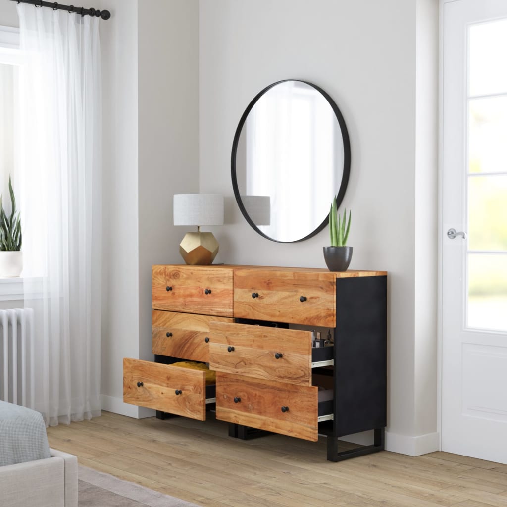 Buffets 2 pcs 60x33x75 cm bois massif d'acacia - XIOS