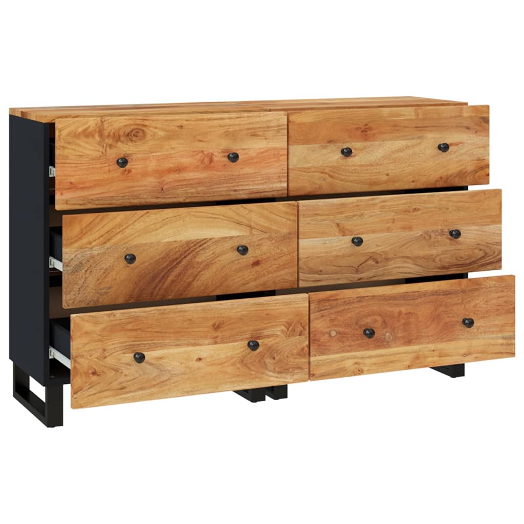 Buffets 2 pcs 60x33x75 cm bois massif d'acacia - XIOS