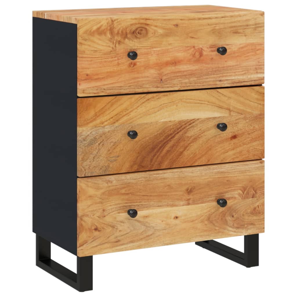 Buffets 2 pcs 60x33x75 cm bois massif d'acacia - XIOS