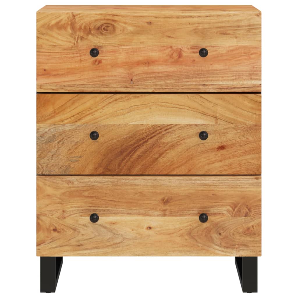 Buffets 2 pcs 60x33x75 cm bois massif d'acacia - XIOS