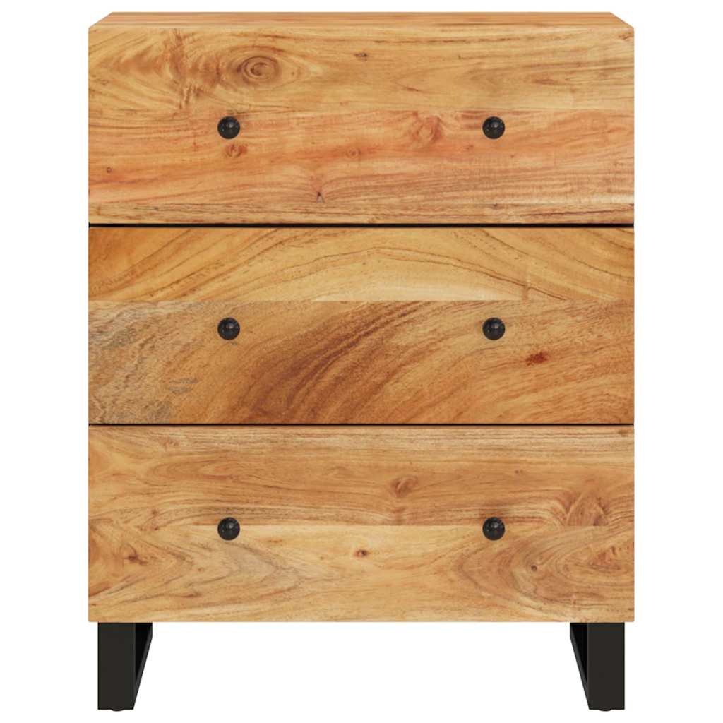 Buffets 2 pcs 60x33x75 cm bois massif d'acacia